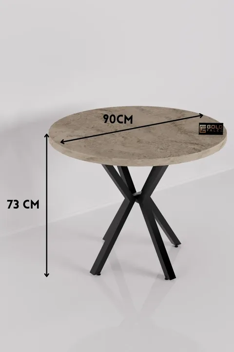 Round Dining Table, 90cm - Ecru