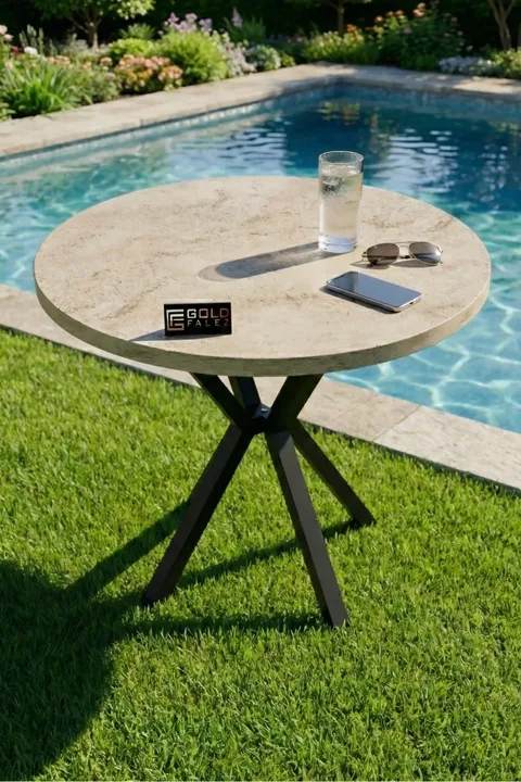 Round Dining Table, 90cm - Ecru