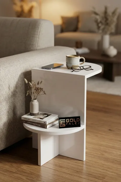 Setro Oval Side Table - White