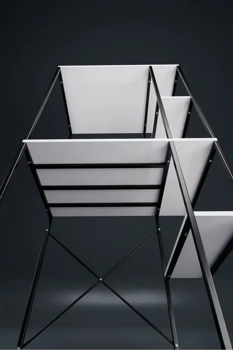 Washing Machine Cabinet with Shelf Metal Legs - Black