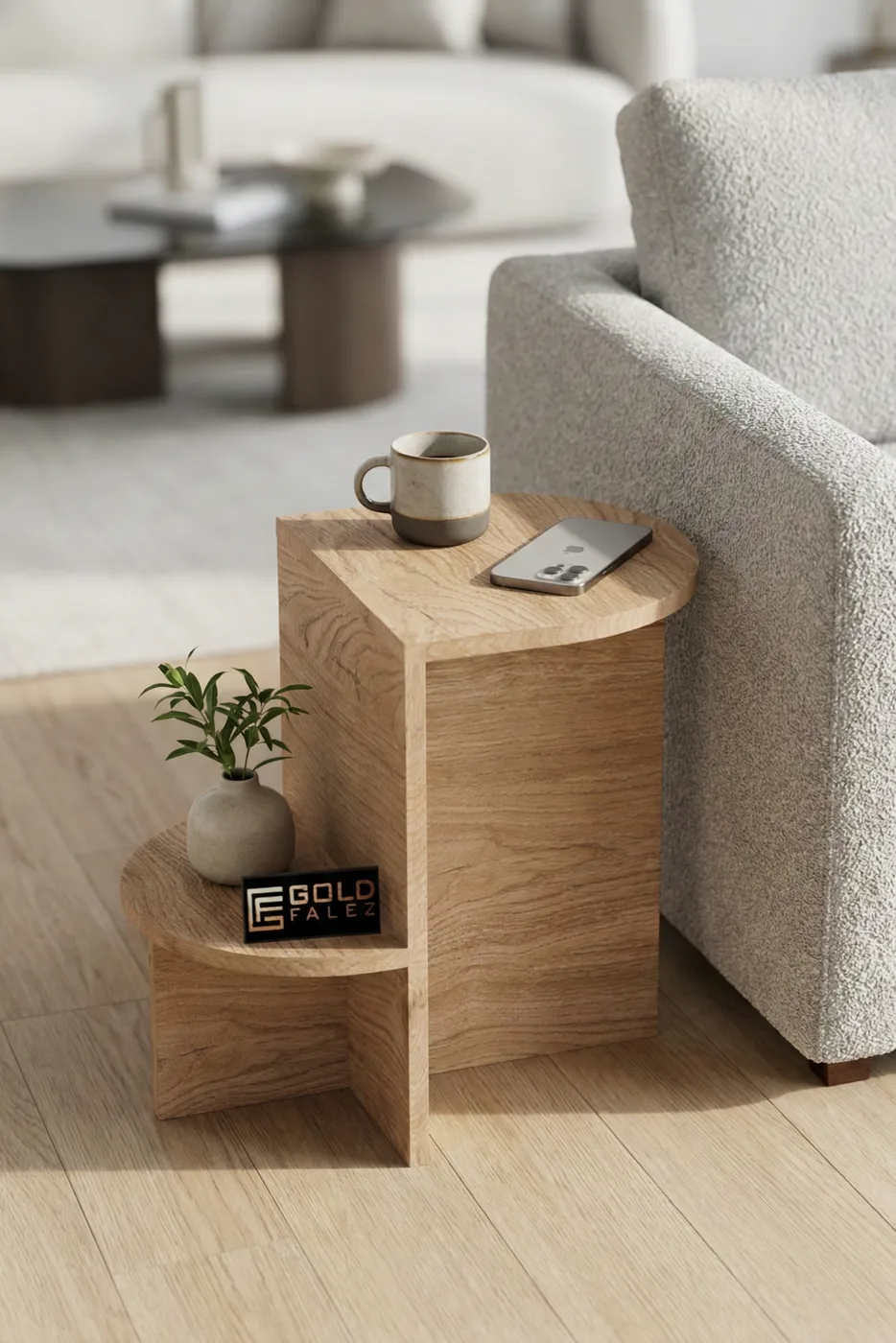 Setro Oval Side Table - Multicolour