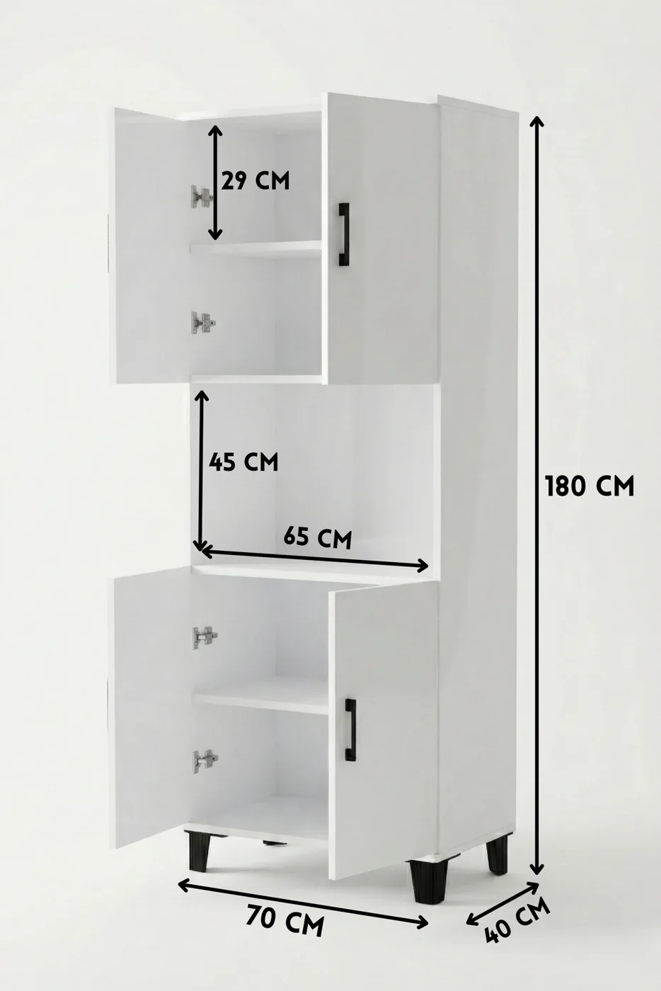 Meuble de cuisine vertical - blanc