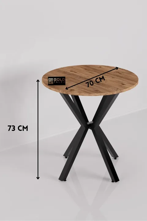 Round Dining Table, 70cm - Brown