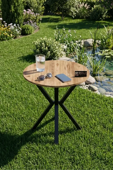 Round Dining Table, 70cm - Brown