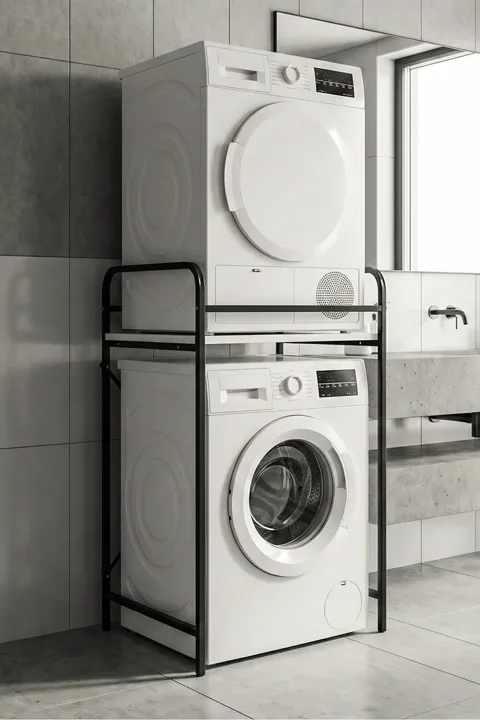 Washing Machine & Dryer Cabinet Metal Legs - Black