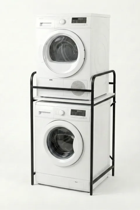 Washing Machine & Dryer Cabinet Metal Legs - Black