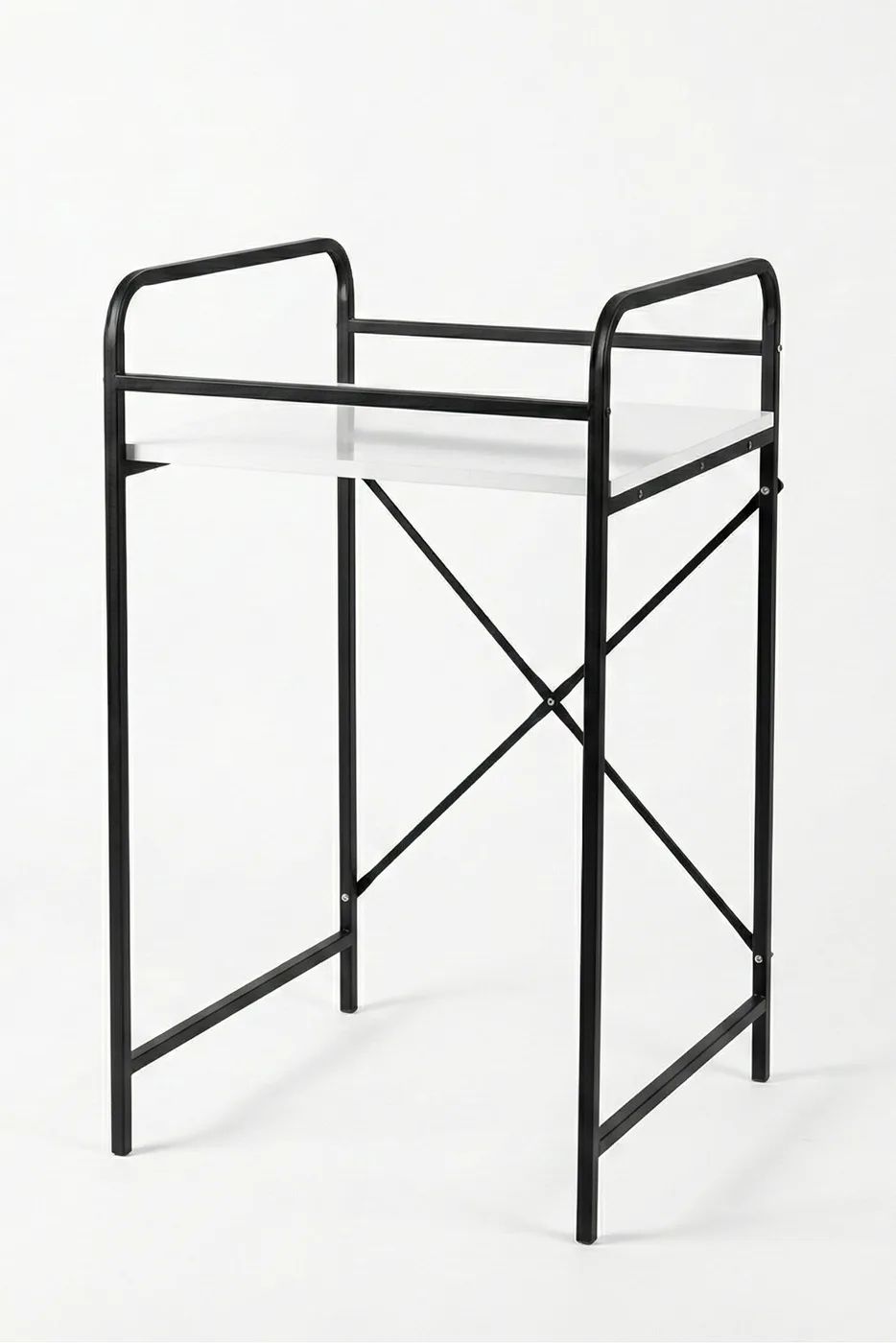 Waschmaschinen- und Trocknerschrank Metallbeine - Schwarz