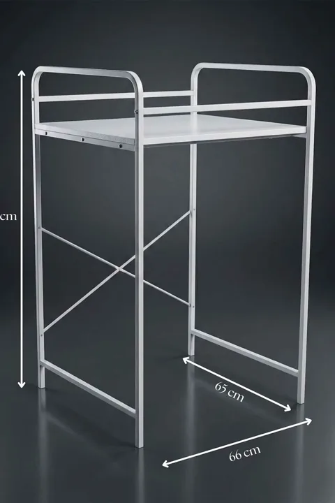 Washing Machine & Dryer Cabinet Metal Legs - White
