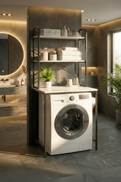 Washing Machine Cabinet Metal Legs - Black