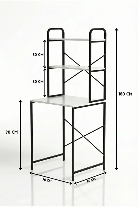 Washing Machine Cabinet Metal Legs - Black