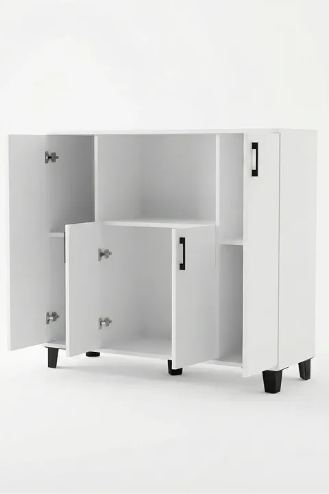 Horizontal Oven-Style Kitchen Cabinet - White