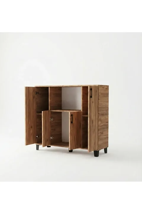 Horizontal Oven-Style Kitchen Cabinet - Brown