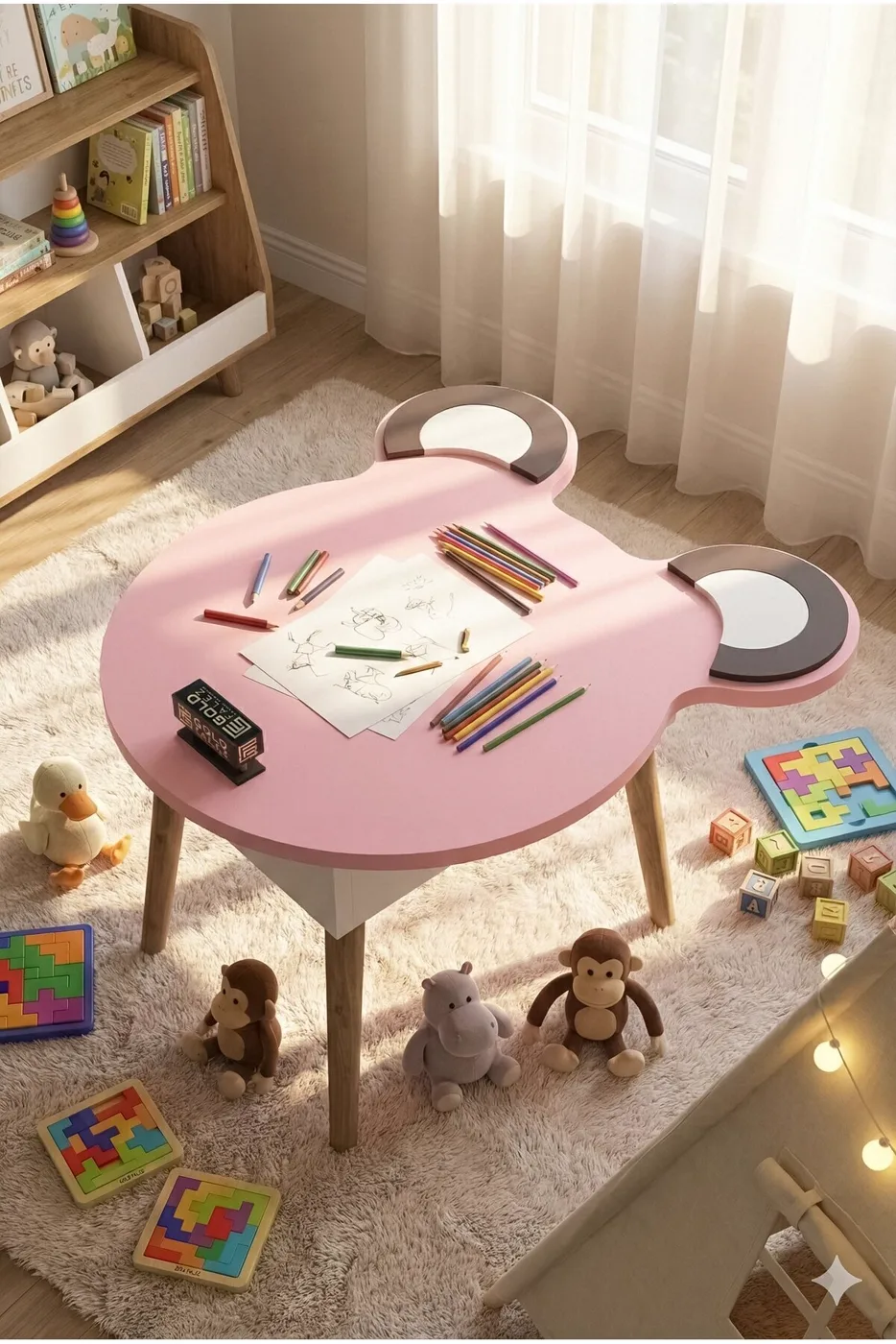 Happy Face Play & Activity Table - Pink