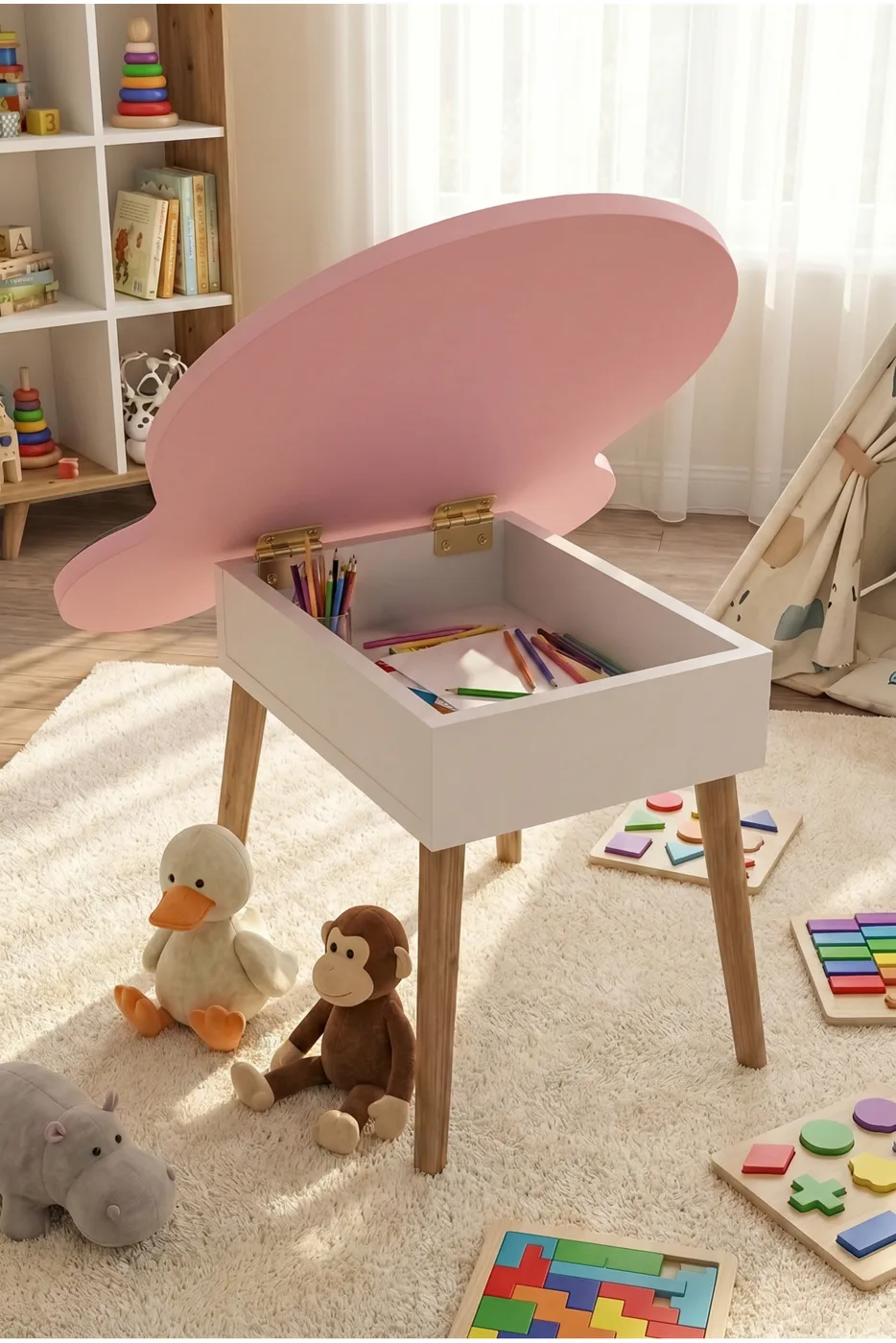 Happy Face Play & Activity Table - Pink