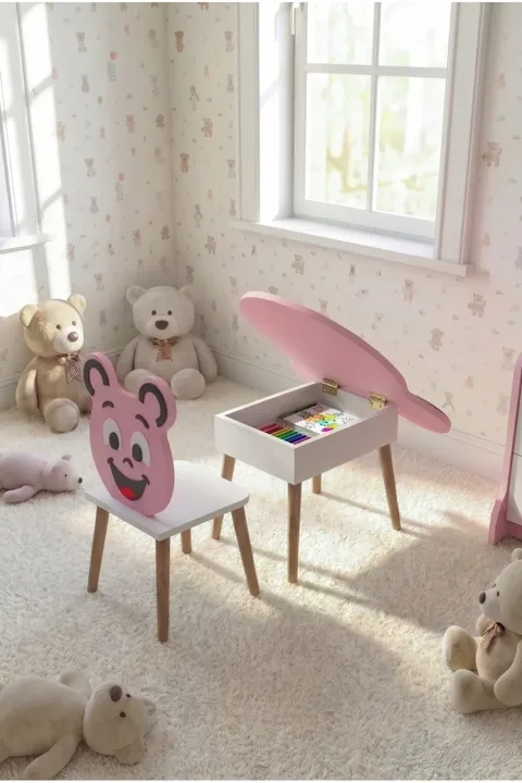 Happy Face Play & Activity Table - Pink