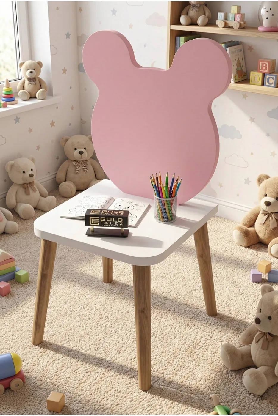 Home Furniture Wooden Legs - Pink