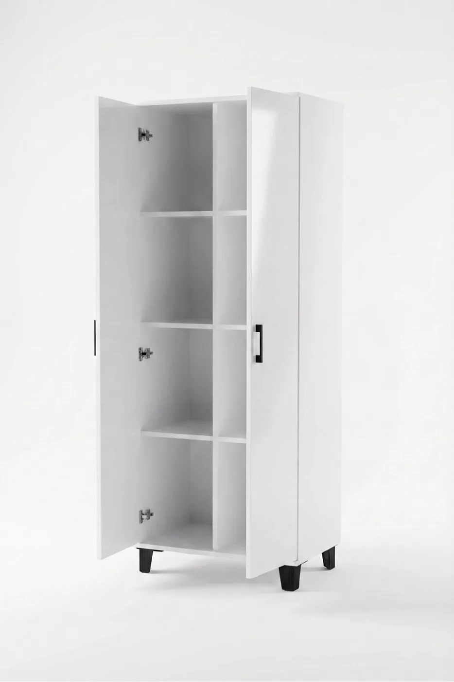 8-Fächer-Vorrats-Schrank - Weiß