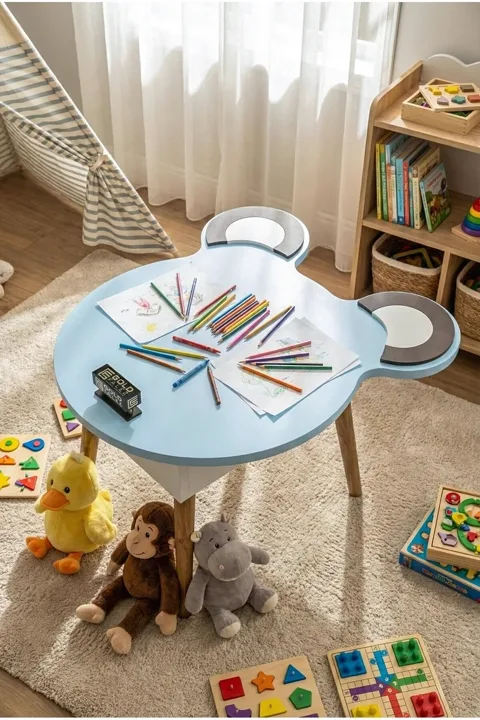 Happy Face Play & Activity Table - Blue