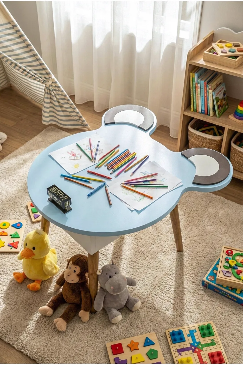 Happy Face Play & Activity Table - Blue