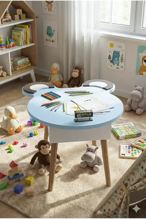 Happy Face Play & Activity Table - Blue