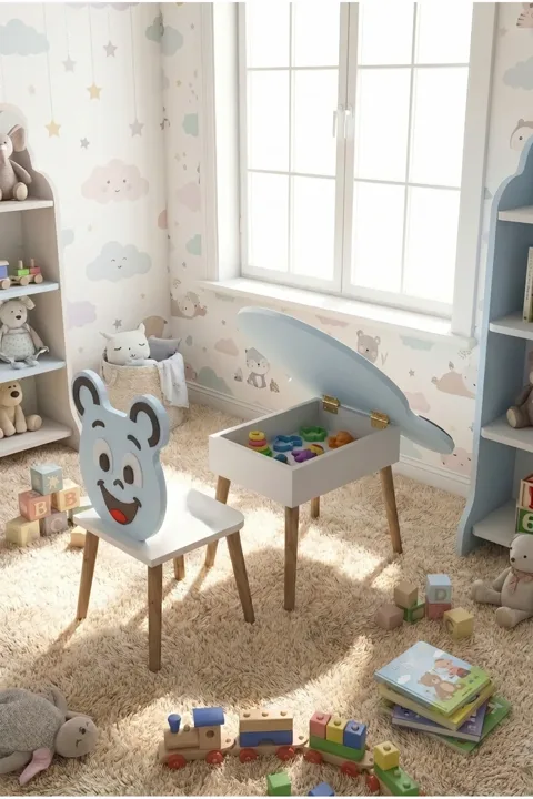 Happy Face Play & Activity Table - Blue