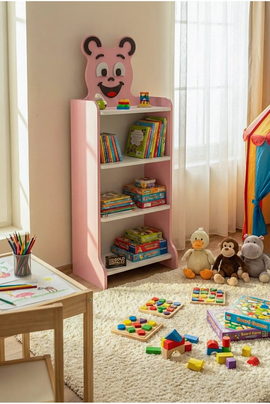 Happy Face Kids Bookcase
