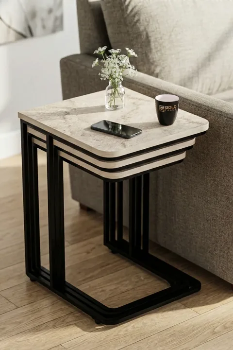 Nesting Table - Oak - Ecru