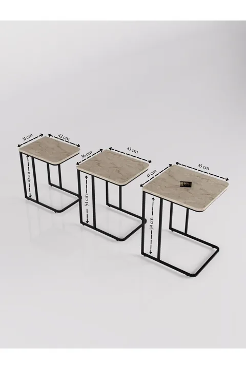 Nesting Table - Oak - Ecru