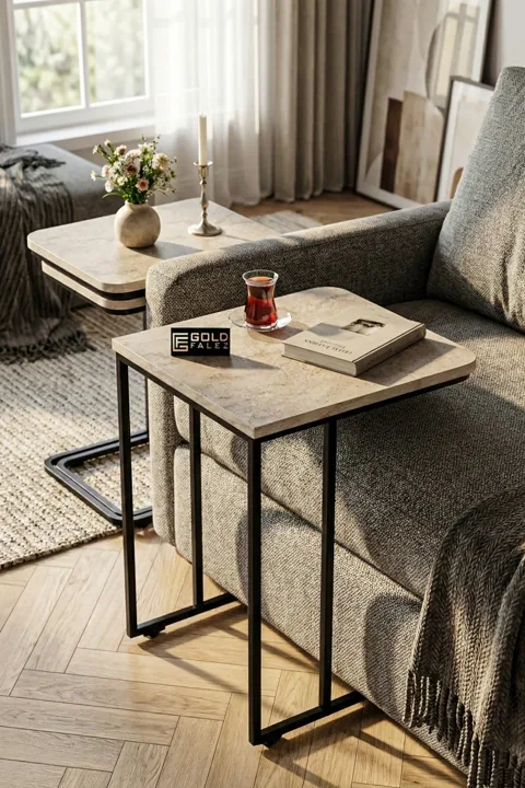 Nesting Table - Oak - Ecru