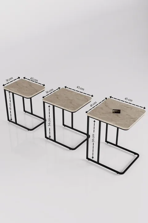 Nesting Table - Oak - Ecru