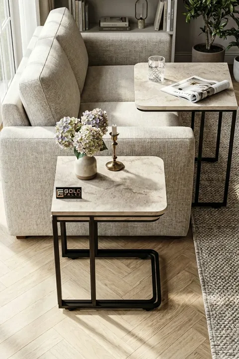 Nesting Table - Oak - Ecru
