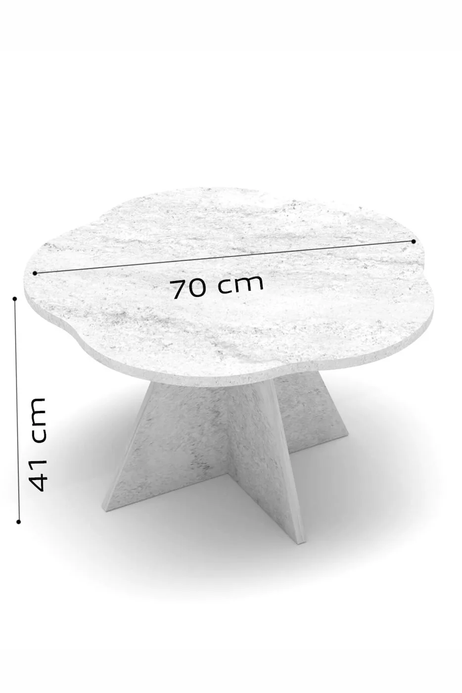 Cicek Geometric Coffee Table - Brown