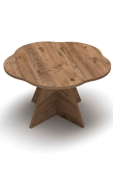 Cicek Geometric Coffee Table - Brown