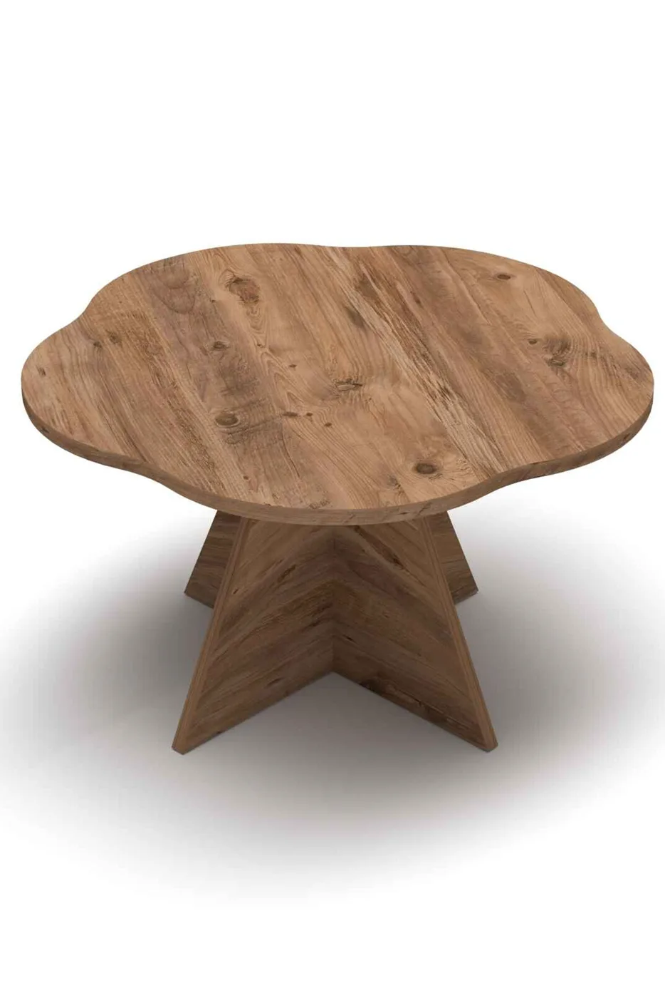 Cicek Geometric Coffee Table - Brown