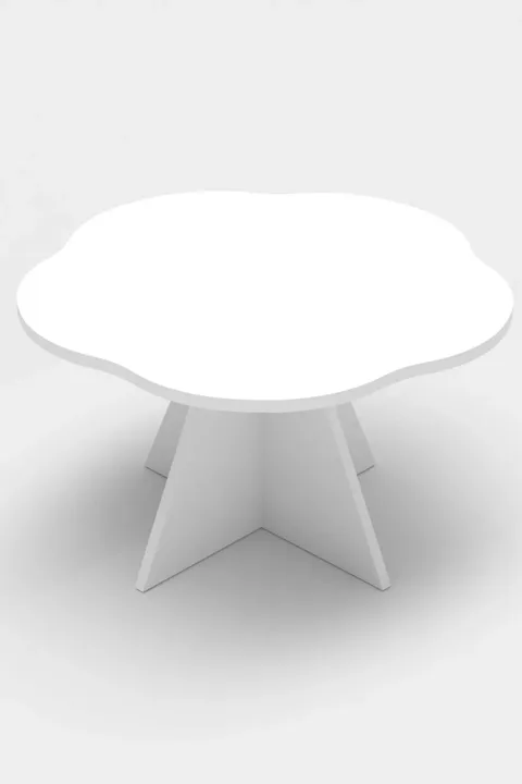 Cicek Geometric Coffee Table - White
