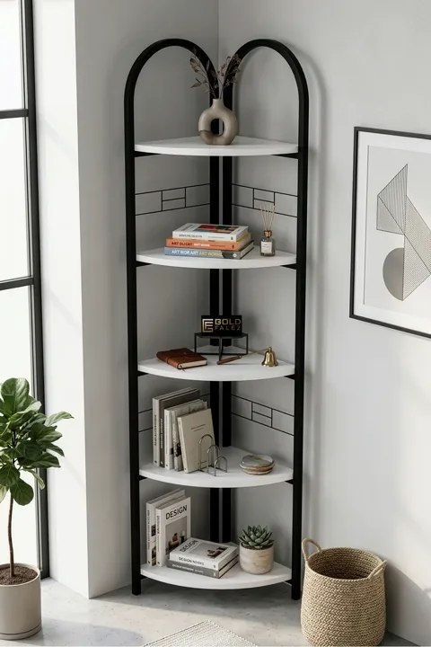 Çok Amaçlı Kitaplık Metal Beyaz