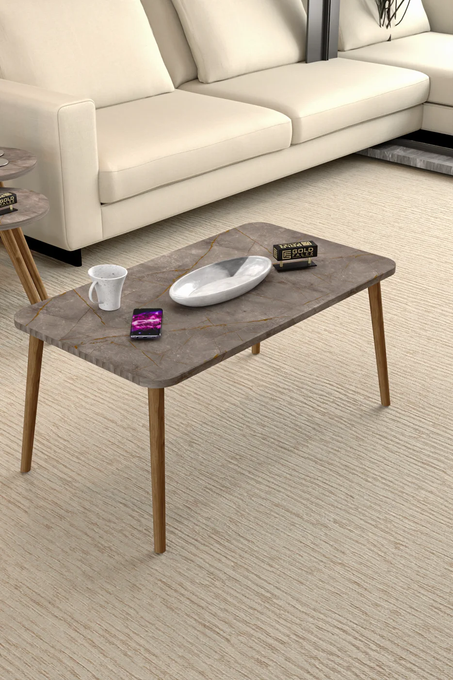 Torna Square Coffee Table - Multicolour