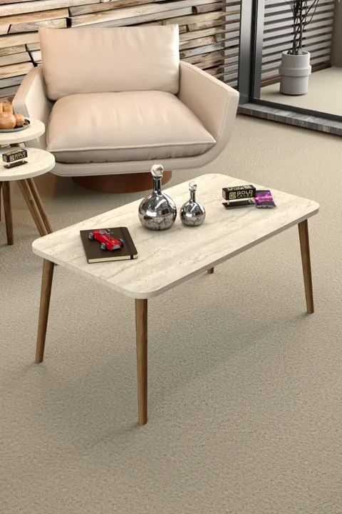 Torna Square Coffee Table - Ecru
