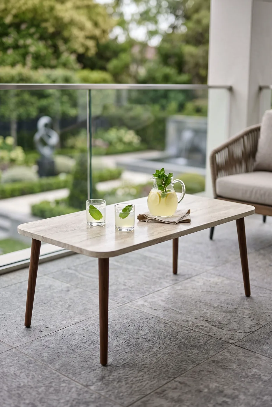 Torna Square Coffee Table - Ecru