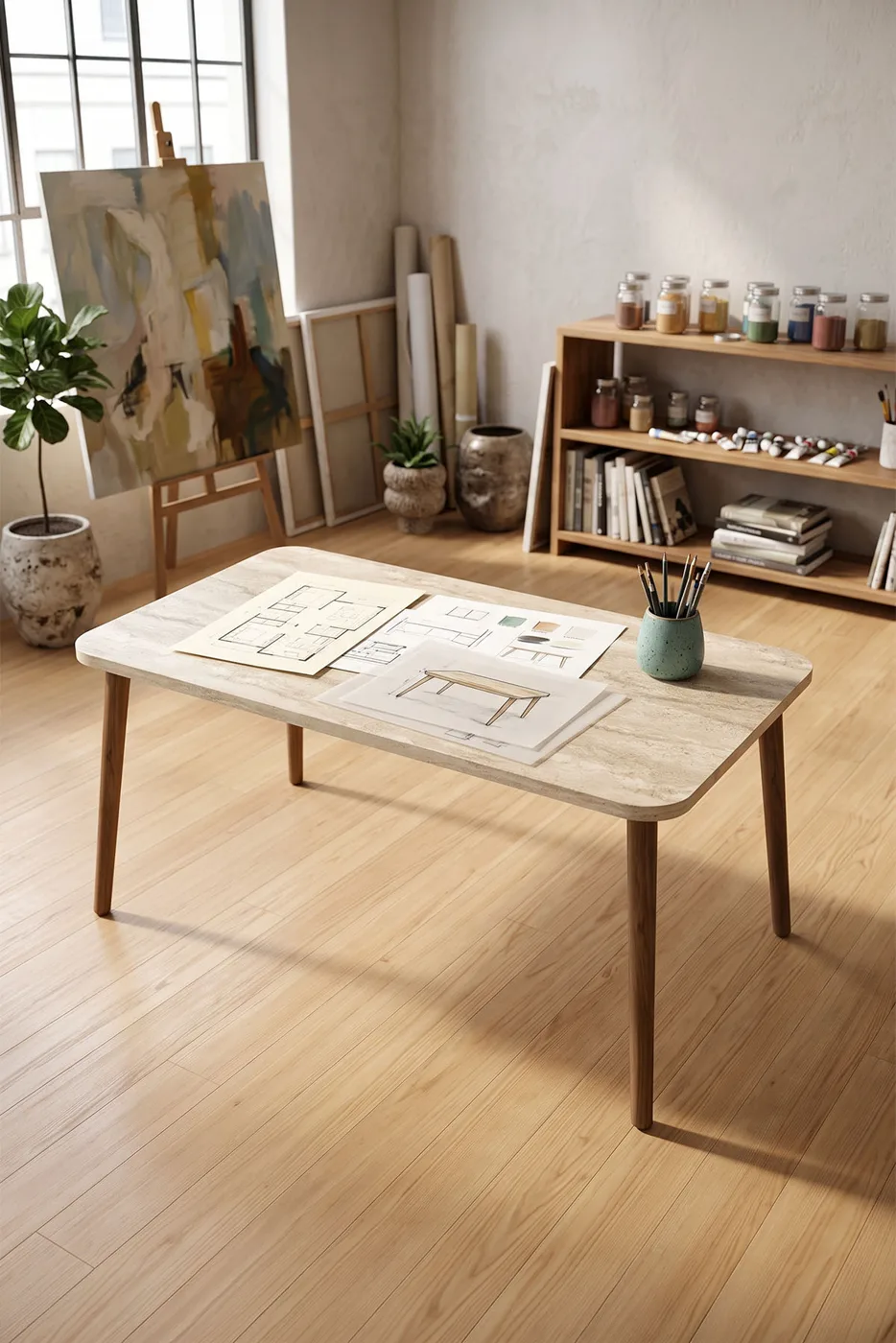 Torna Square Coffee Table - Ecru