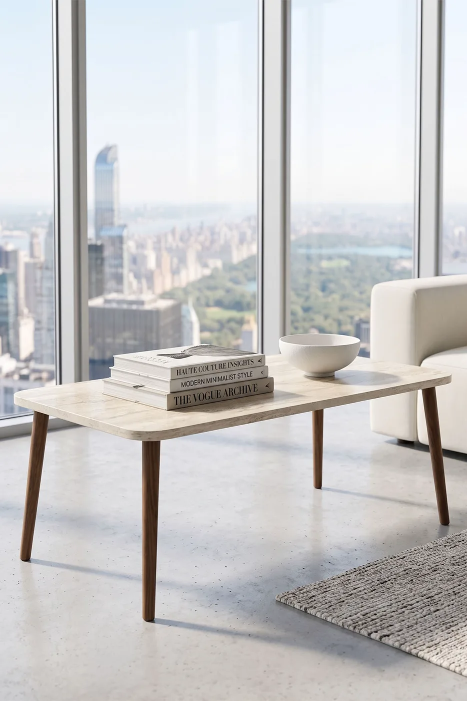 Torna Square Coffee Table - Ecru