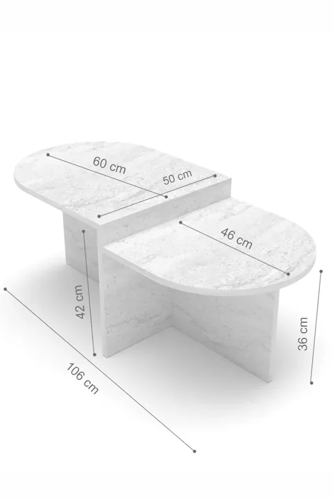 Setro Oval Coffee Table - Brown