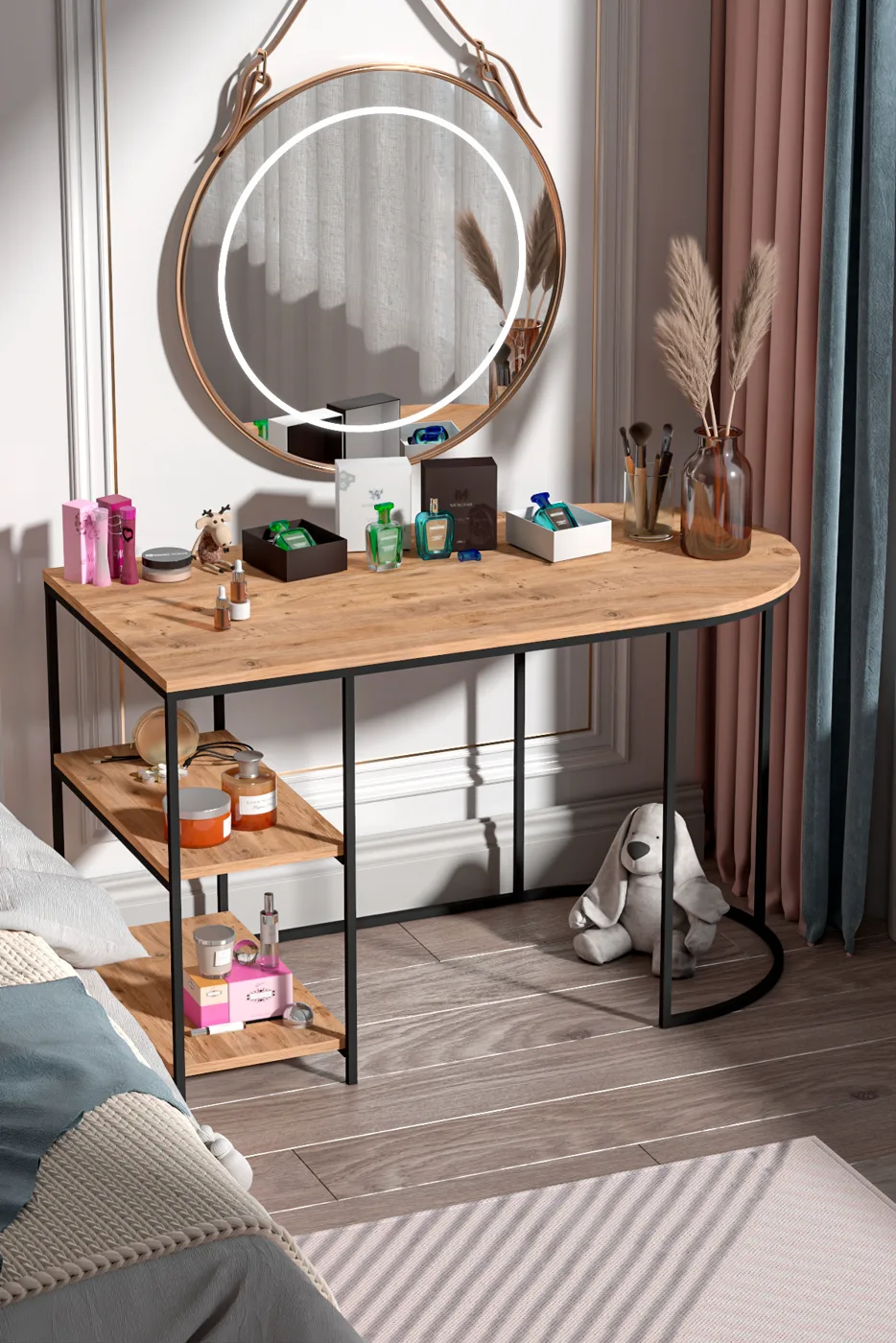 Dolunay Desk - Brown