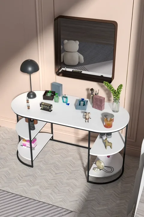 Dolunay 2-Piece Desk - White