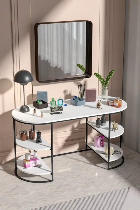 Dolunay 2-Piece Desk - White