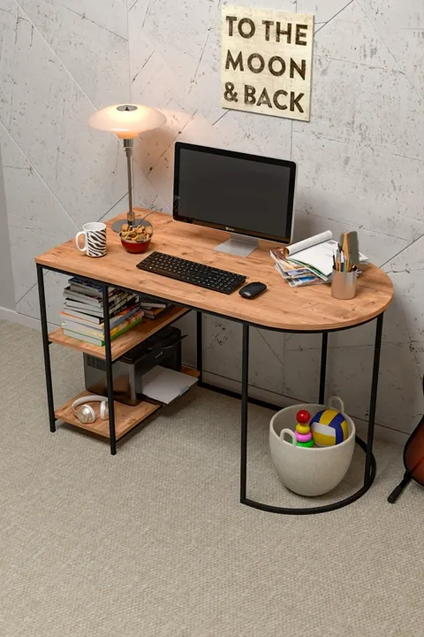 Dolunay Study Desk - Brown