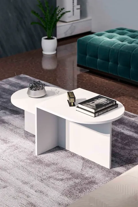Setro Oval Coffee Table - White
