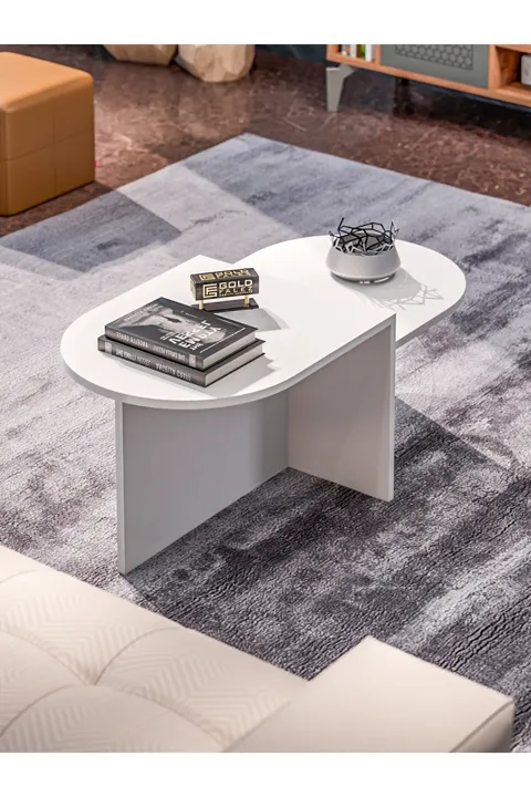 Setro Oval Coffee Table - White