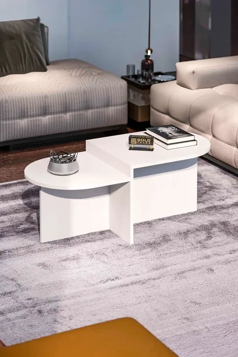 Setro Oval Coffee Table - White