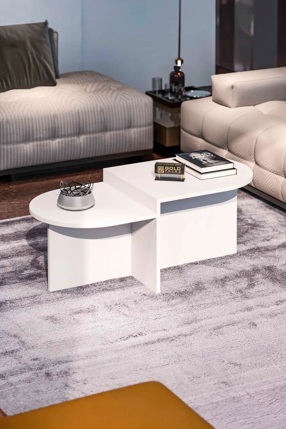 Setro Oval Coffee Table - White